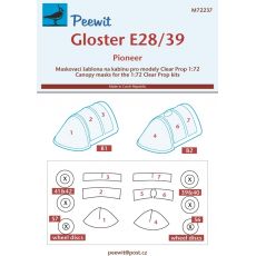 Gloster E28/39 Pioneer (pro stavebnice Clear Prop)