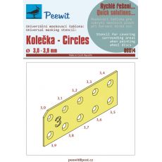 Šablona kolečka, průměr 3,0 - 3,9 mm